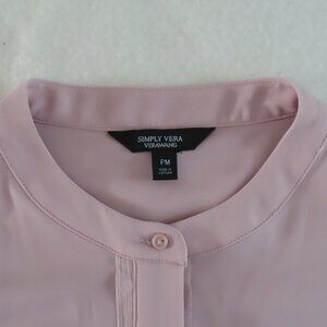Simply Vera Vera Wang Popover Top Lavendar Career Office Petite Medium NWT